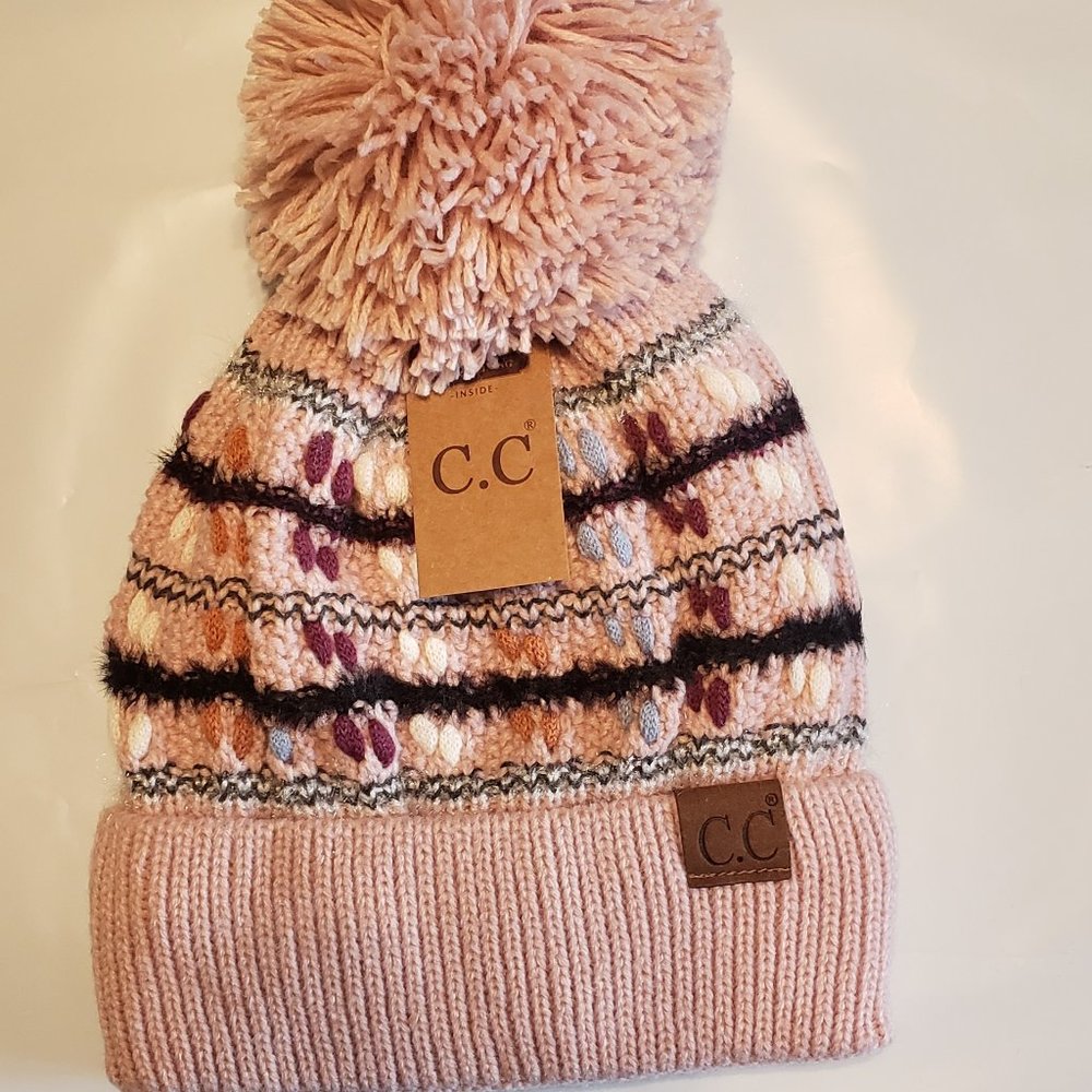Rose Chunky Knit Beanie